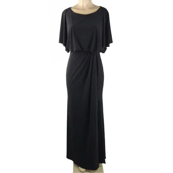 BHLDN | Dresses | Nwt Bhldn Lena Jersey Flutter Sleeve Maxi Dress Black |  Poshmark